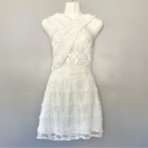 SABO Kailyn Dress White Halter Lace Open Back size US 4 - Picture 1 of 15